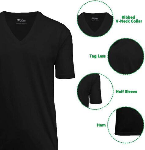 Galaxy by Harvic Mens 3-Pack, 6-Pack and 9-Pack V-Neck Undershirts in Kuwait