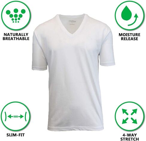 Galaxy by Harvic Mens 3-Pack, 6-Pack and 9-Pack V-Neck Undershirts in Kuwait