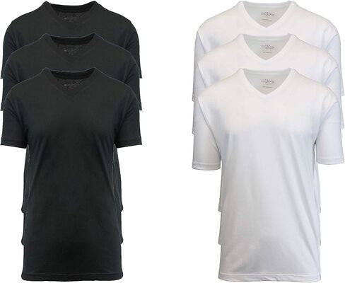 Galaxy by Harvic Mens 3-Pack, 6-Pack and 9-Pack V-Neck Undershirts in Kuwait