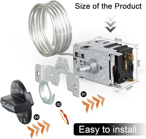 New Upgraded 988284 800382 Temperature Control Kit [Patent Pending] 077B6856 Compatible with True Refrigerator OEM Parts 8101169 Knob Fridge Thermostat in Saudi Arabia
