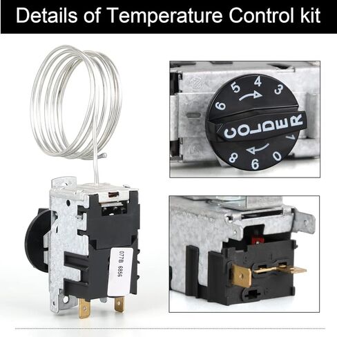 New Upgraded 988284 800382 Temperature Control Kit [Patent Pending] 077B6856 Compatible with True Refrigerator OEM Parts 8101169 Knob Fridge Thermostat in Saudi Arabia