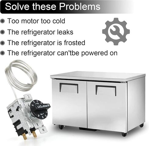New Upgraded 988284 800382 Temperature Control Kit [Patent Pending] 077B6856 Compatible with True Refrigerator OEM Parts 8101169 Knob Fridge Thermostat in Saudi Arabia