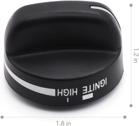 4 قطع بديلة لموقد الغاز WP8273103 AP6012363 - مقبض موقد الغاز - استبدال مقابض التحكم في الموقد السطحي للطهي - أسود in Kuwait