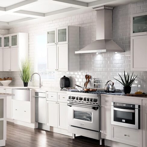 ZLINE 36" 4.6 cu. ft. Dual Fuel Range with Gas Stove and Electric Oven with Color Door Options (RA36) (Stainless with Brass Burners) in Saudi Arabia