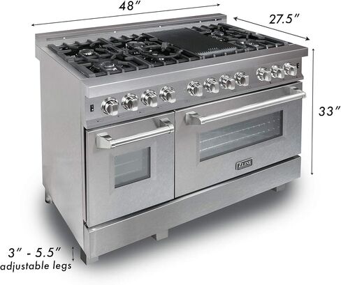 ZLINE 48 in. Professional Dual Fuel Range in Snow Stainless with White Matte Door (RAS-WM-48) in Saudi Arabia