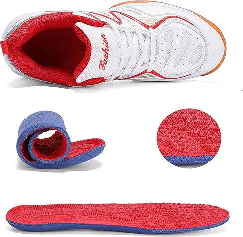 Feekwys Court Tennis Shoes for Men Pickleball with Arch Support Badminton Indoor Court Training Shoe Racketball Squash Volleyball Sneaker Shoes in Saudi Arabia