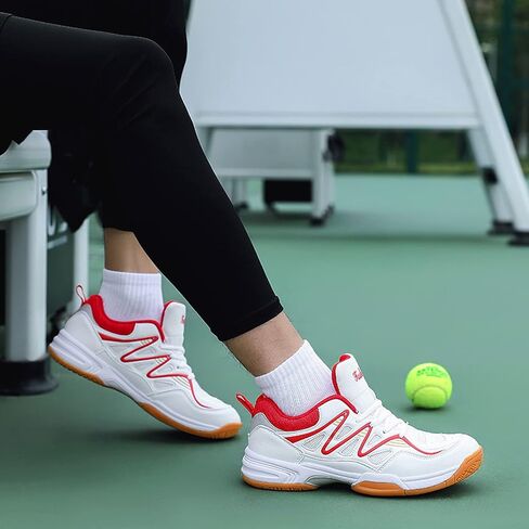 Feekwys Court Tennis Shoes for Men Pickleball with Arch Support Badminton Indoor Court Training Shoe Racketball Squash Volleyball Sneaker Shoes in Saudi Arabia