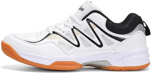 Feekwys Court Tennis Shoes for Men Pickleball with Arch Support Badminton Indoor Court Training Shoe Racketball Squash Volleyball Sneaker Shoes in Saudi Arabia