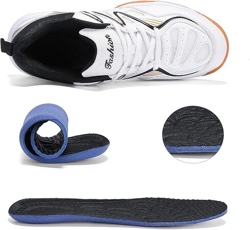 Feekwys Court Tennis Shoes for Men Pickleball with Arch Support Badminton Indoor Court Training Shoe Racketball Squash Volleyball Sneaker Shoes in Saudi Arabia