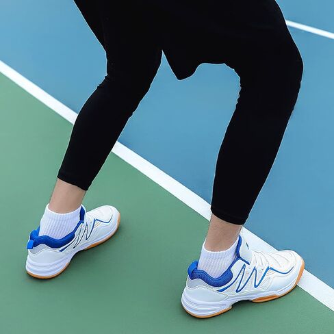 Feekwys Court Tennis Shoes for Men Pickleball with Arch Support Badminton Indoor Court Training Shoe Racketball Squash Volleyball Sneaker Shoes in Saudi Arabia
