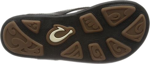 OluKai Hiapo Men's Beach Sandals, Full-Grain Leather Flip-Flop Slides, Compression Molded Footbed & Comfort Fit, Enhanced Grip Soles in Saudi Arabia