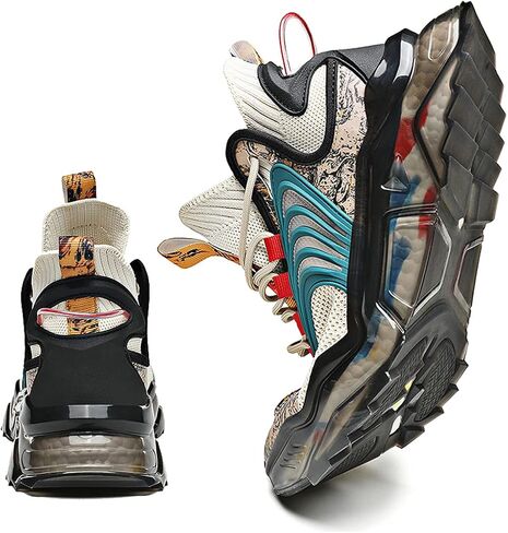GSIGUL Men's Running Shoes Fashion Sneakers Breathable Mesh Athletic Workout Tennis Walking Shoes in Saudi Arabia