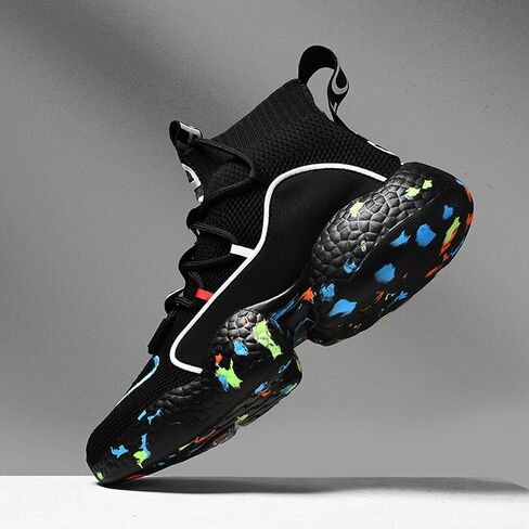 LIBINXIF Women's Men's Upper Light Breathable Fashion Non-Slip Sneakers Comfortable Walking Shoes Couple Shoes Sock Shoes Running Shoes Trainers Shoes Large Shoes in Kuwait