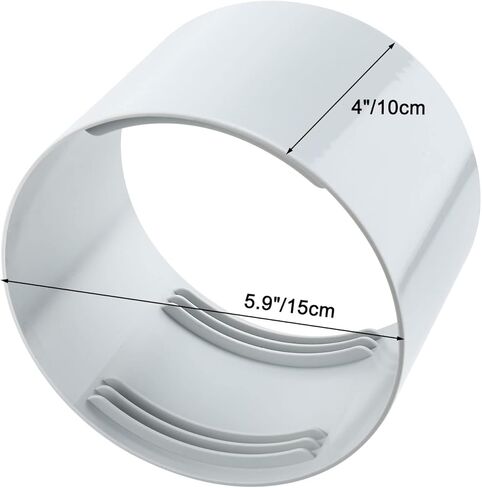 وصلة خرطوم مكيف الهواء Skyehomo، موصل خرطوم فتحة تهوية العادم 5.9 بوصة، وصلة توصيل خرطوم عادم مكيف الهواء المحمولة، تناسب الدعم في اتجاه عقارب الساعة/عكس اتجاه عقارب الساعة، أجزاء تمديد خيط (قطعتان) in Kuwait