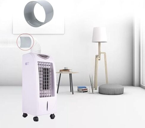 وصلة خرطوم مكيف الهواء Skyehomo، موصل خرطوم فتحة تهوية العادم 5.9 بوصة، وصلة توصيل خرطوم عادم مكيف الهواء المحمولة، تناسب الدعم في اتجاه عقارب الساعة/عكس اتجاه عقارب الساعة، أجزاء تمديد خيط (قطعتان) in Kuwait