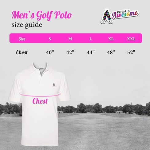 Royal & Awesome Golf Polos for Men, Crazy Golf Shirts for Men, Funny Golf Shirts for Men in Kuwait