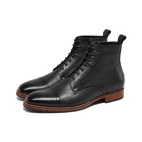 Dockorio Mens motorcycle boots genuine leather combat casual Dress work boots for men in Saudi Arabia