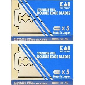KAI Stainless Steel Double Edge Safety Razor Blades, 10 blades (5x2) in Saudi Arabia
