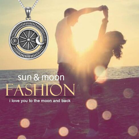 925 Sterling Silver Sun/Moon/Star Pendant Necklaces for Women Jewelry Gifts for Her in Saudi Arabia