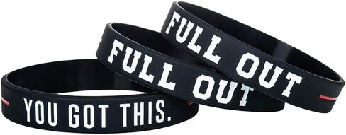 Sainstone Full Out You Got This Motivational Silicone Bracelets - Inspirational Rubber Wristbands Band Gifts for Men, Women, Teens in Saudi Arabia