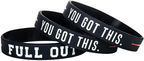 Sainstone Full Out You Got This Motivational Silicone Bracelets - Inspirational Rubber Wristbands Band Gifts for Men, Women, Teens in Saudi Arabia