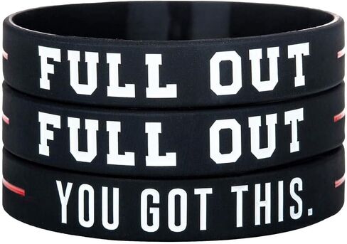 Sainstone Full Out You Got This Motivational Silicone Bracelets - Inspirational Rubber Wristbands Band Gifts for Men, Women, Teens in Saudi Arabia