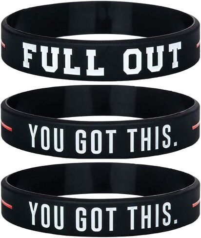 Sainstone Full Out You Got This Motivational Silicone Bracelets - Inspirational Rubber Wristbands Band Gifts for Men, Women, Teens in Saudi Arabia