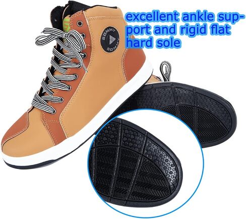 Motorcycle Shoes Leather Ankle-high Protective Sneakers High-top Riding Boots with Zipper and Anti-Slip Sole in Saudi Arabia