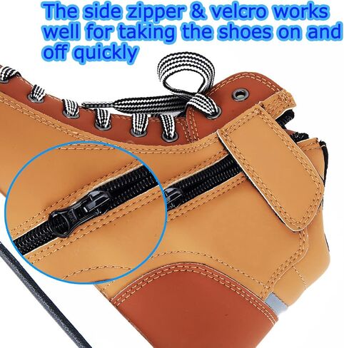 Motorcycle Shoes Leather Ankle-high Protective Sneakers High-top Riding Boots with Zipper and Anti-Slip Sole in Saudi Arabia