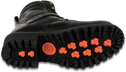 Milwaukee Leather MBM9010 Men's Black Lace-Up 6-inch Engineer Boots with Side Buckle in Kuwait