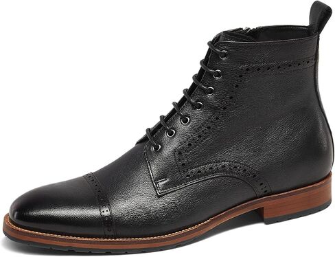 Dockorio Mens motorcycle boots genuine leather combat casual Dress work boots for men in Saudi Arabia