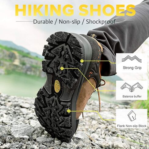 CAMEL CROWN Hiking Shoes Men Trekking Shoe Low Top Outdoor Walking Waterproof Leather Trail Sneakers in Saudi Arabia