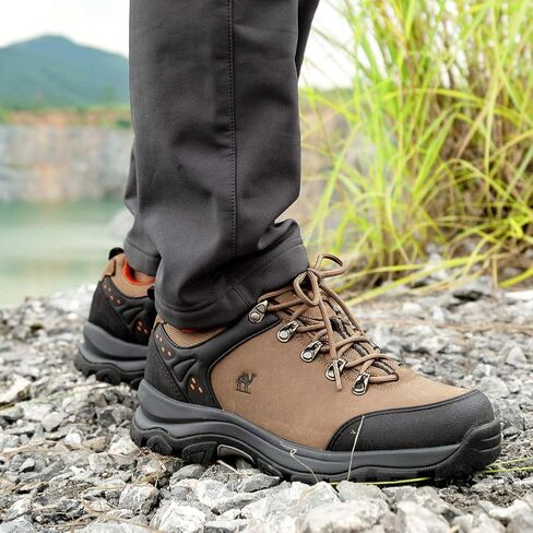 CAMEL CROWN Hiking Shoes Men Trekking Shoe Low Top Outdoor Walking Waterproof Leather Trail Sneakers in Saudi Arabia