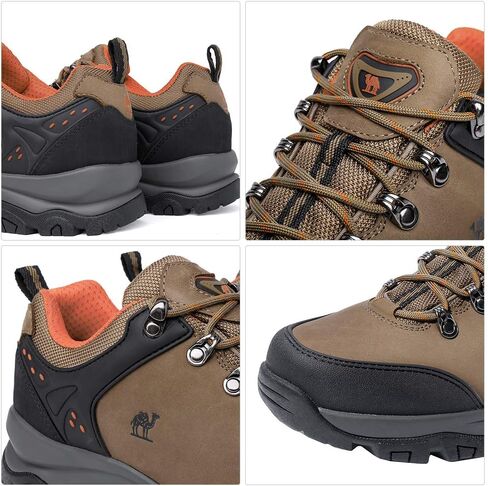 CAMEL CROWN Hiking Shoes Men Trekking Shoe Low Top Outdoor Walking Waterproof Leather Trail Sneakers in Saudi Arabia
