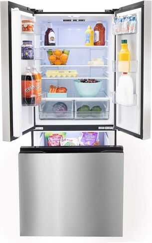 RecPro RV Refrigerator Stainless Steel | 16 Cubic Feet | 12-Volt | French Style Doors | Low Wattage in Saudi Arabia