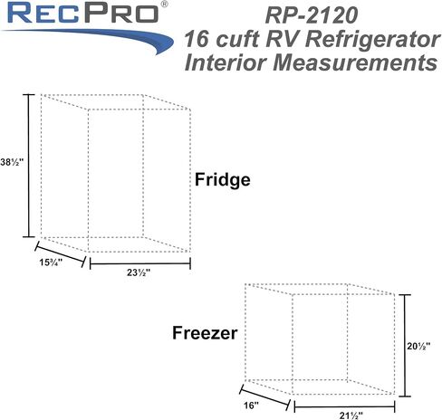 RecPro RV Refrigerator Stainless Steel | 16 Cubic Feet | 12-Volt | French Style Doors | Low Wattage in Saudi Arabia
