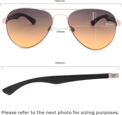 PeakVision AV1 Non-Polarized Aviator Sunglasses -Unisex- Dual-Zone Lens Technology, Zero Distortion in Kuwait