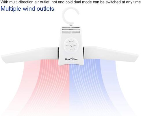Jadpes Clothes Dryer Foldable, Travel Portable Electric Clothes Drying Hanger Dryer Rack Machine US Plug 110-240V for Socks, Bras, Lingerie, Clothes, Sturdy in Saudi Arabia