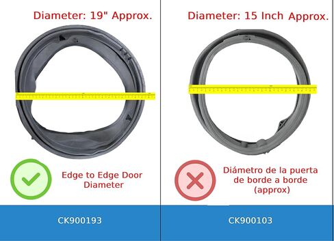 GLOB PRO SOLUTIONS MDS64237201 MDS64237202 Washer Bellow Door Boot Seal 19" Diameter Approx. Replacement for and compatible with Kenmore LG Heavy DUTY in Saudi Arabia