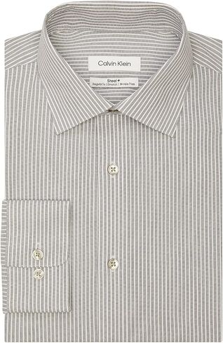 Calvin Klein Men's Dress Shirts Non Iron Stretch Regular Fit Stripe in Saudi Arabia