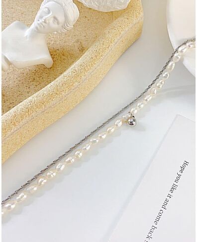 Jonline24h Mens Womens Stainless Steel Good Luck Love Link Pearls Bracelet Bangle Silver in Kuwait