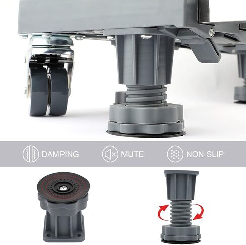 قاعدة موبايل لثلاجة صغيرة، قاعدة غسالة قابلة للتعديل مع 4 عجلات قفل و 8 أقدام قوية لمجفف، الثلاجة in Kuwait