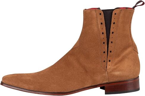 Jeffery West Men's Suede Chelsea Boots, Brown in Saudi Arabia