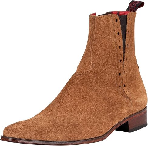 Jeffery West Men's Suede Chelsea Boots, Brown in Saudi Arabia