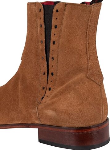 Jeffery West Men's Suede Chelsea Boots, Brown in Saudi Arabia