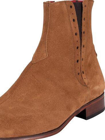 Jeffery West Men's Suede Chelsea Boots, Brown in Saudi Arabia