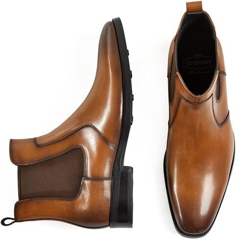 Mens Dress Boots Leather Chelsea Boots for Men in Saudi Arabia