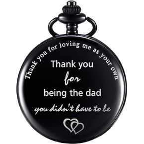 Tatuo Dad Gifts Quartz Pocket Watch for Father-in-Law, Stepdad Birthday Christmas in Saudi Arabia