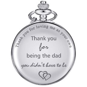 Tatuo Dad Gifts Quartz Pocket Watch for Father-in-Law, Stepdad Birthday Christmas in Kuwait