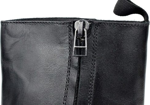 Men's Genuine Leather Ankle Dress Stylish Fashion Chelsea Casual Walking Motorcycle Boots with Zipper in Kuwait